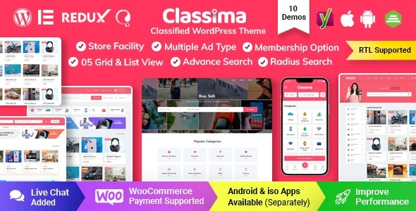Classima v2.12.2 Classified Ads WordPress Theme [Activated] Download